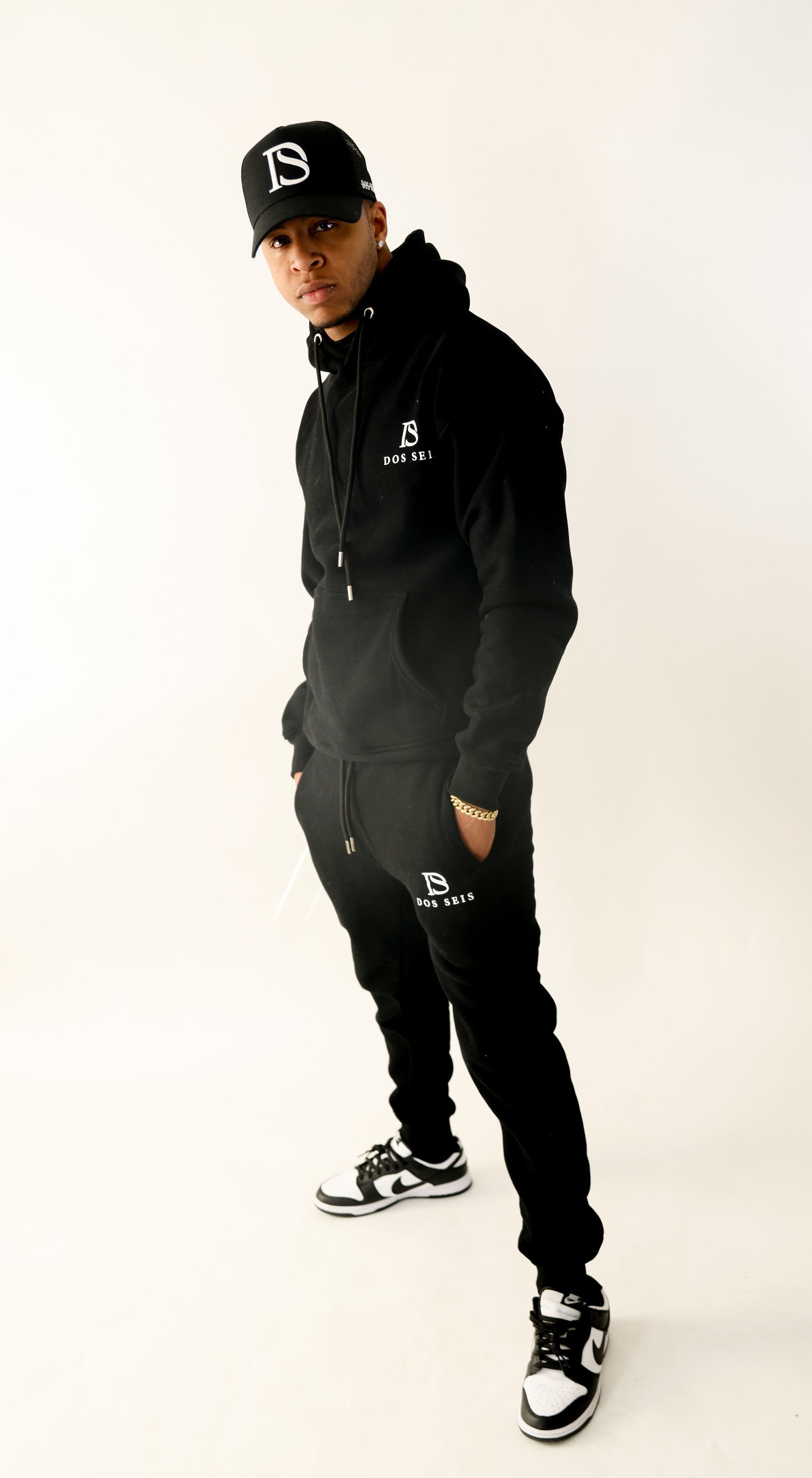 BLACK LOGO HOODIE/JOGGERS (Full Set)